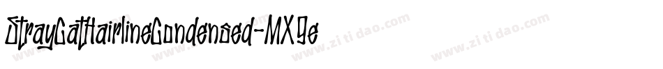 StrayCatHairlineCondensed-MX9e字体转换