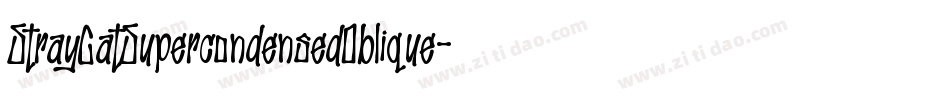 StrayCatSupercondensedOblique-egOe字体转换