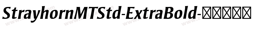 StrayhornMTStd-ExtraBold字体转换