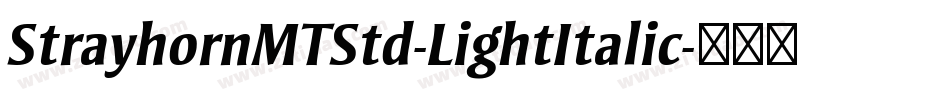 StrayhornMTStd-LightItalic字体转换
