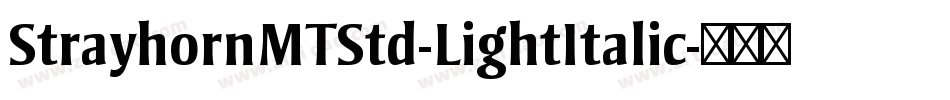 StrayhornMTStd-LightItalic字体转换