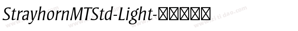 StrayhornMTStd-Light字体转换