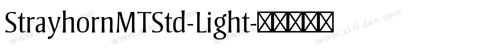 StrayhornMTStd-Light字体转换