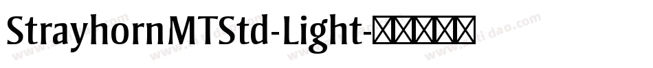 StrayhornMTStd-Light字体转换