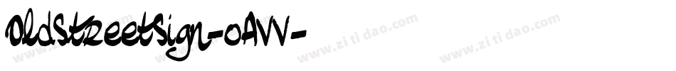 OldStreetSign-oAVV字体转换