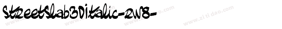 StreetSlab3DItalic-rw8字体转换