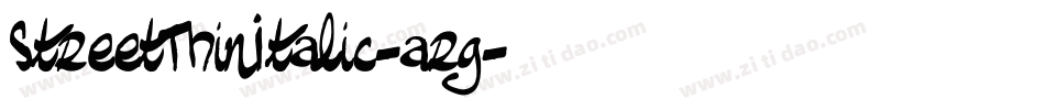StreetThinItalic-arg字体转换