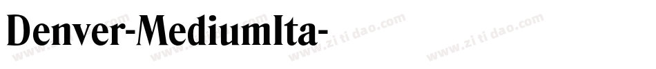 Denver-MediumIta字体转换