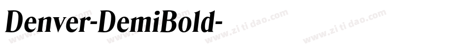 Denver-DemiBold字体转换