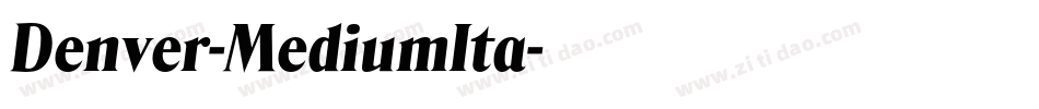 Denver-MediumIta字体转换