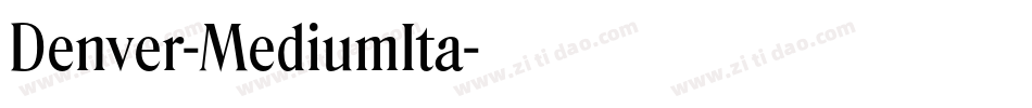 Denver-MediumIta字体转换