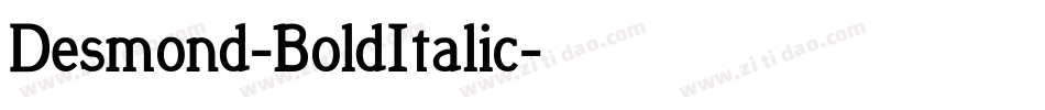 Desmond-BoldItalic字体转换