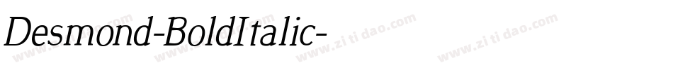 Desmond-BoldItalic字体转换