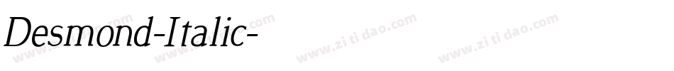Desmond-Italic字体转换