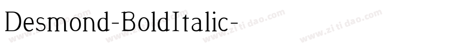 Desmond-BoldItalic字体转换