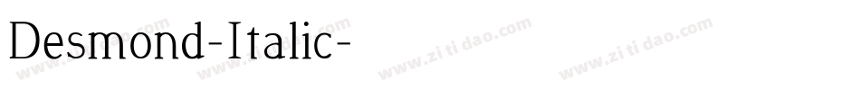 Desmond-Italic字体转换