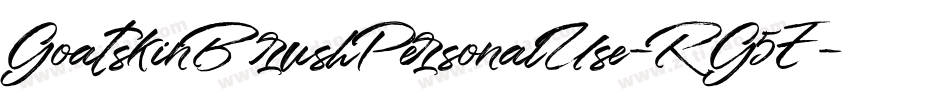 GoatskinBrushPersonalUse-RG5E字体转换