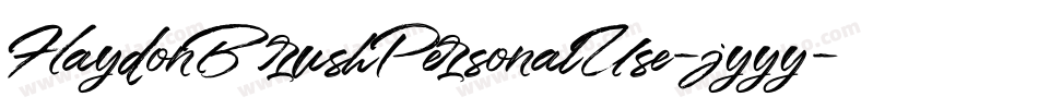 HaydonBrushPersonalUse-jyyy字体转换