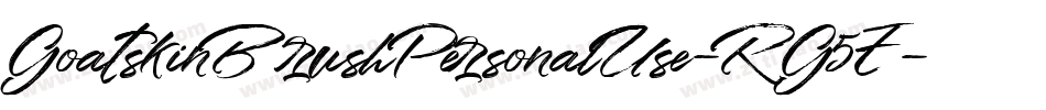 GoatskinBrushPersonalUse-RG5E字体转换