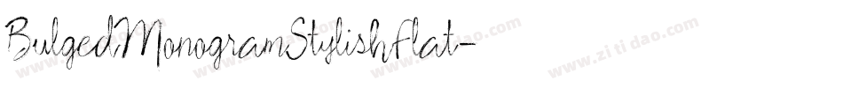 BulgedMonogramStylishFlat字体转换