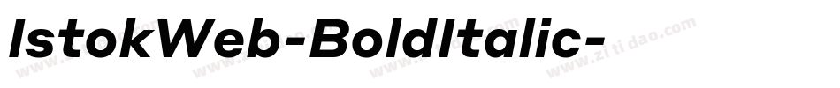 IstokWeb-BoldItalic字体转换