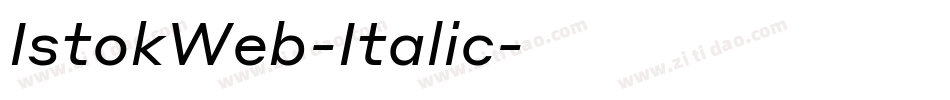 IstokWeb-Italic字体转换