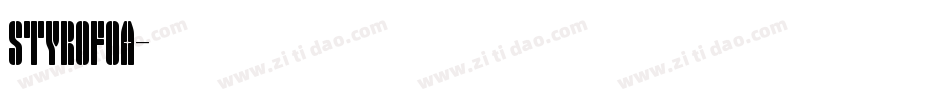 STYROFOA字体转换