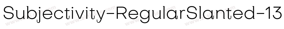 Subjectivity-RegularSlanted-13字体转换