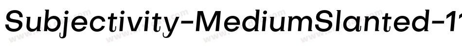 Subjectivity-MediumSlanted-11字体转换