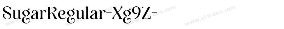 SugarRegular-Xg9Z字体转换