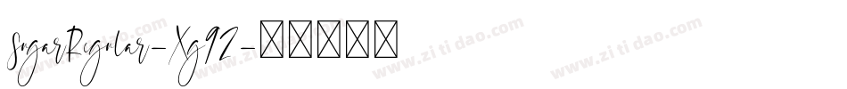 SugarRegular-Xg9Z字体转换
