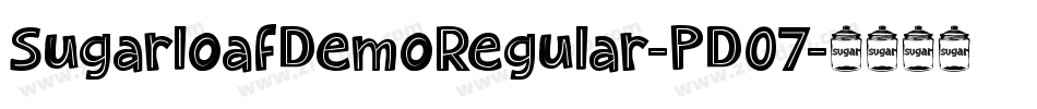 SugarloafDemoRegular-PD07字体转换