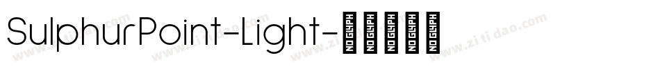 SulphurPoint-Light字体转换