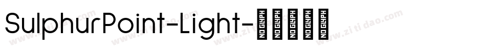 SulphurPoint-Light字体转换
