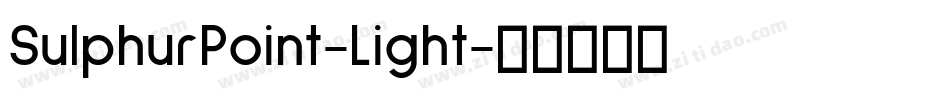 SulphurPoint-Light字体转换
