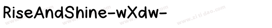 RiseAndShine-wXdw字体转换