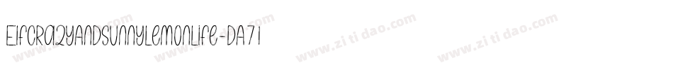ElfCrazyAndSunnyLemonLife-DA71字体转换