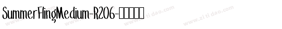 SummerFlingMedium-R206字体转换