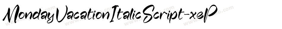 MondayVacationItalicScript-xePK字体转换 MondayVacationItalicScript-xePK字体转换