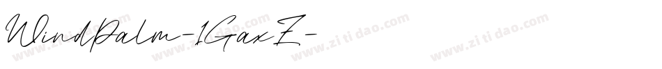 WindPalm-1GaxZ字体转换