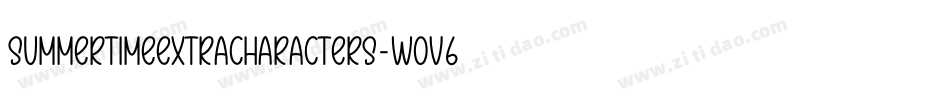 SummertimeExtraCharacters-woV6字体转换