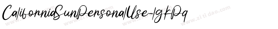 CaliforniaSunPersonalUse-lgKPq字体转换