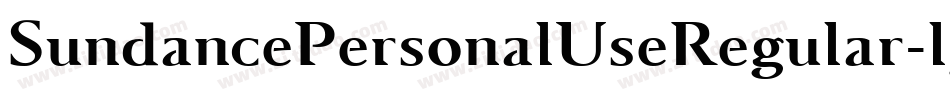 SundancePersonalUseRegular-lgdnX字体转换