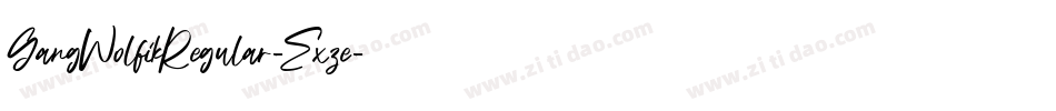 GangWolfikRegular-Exze字体转换