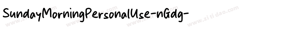 SundayMorningPersonalUse-nGdg字体转换