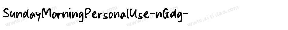 SundayMorningPersonalUse-nGdg字体转换