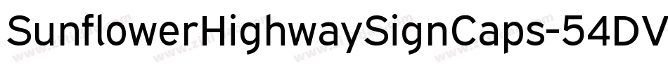 SunflowerHighwaySignCaps-54DV字体转换