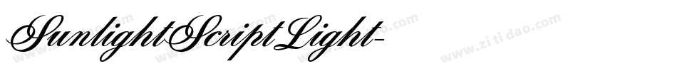 SunlightScriptLight字体转换