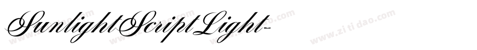 SunlightScriptLight字体转换