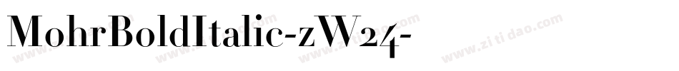 MohrBoldItalic-zW24字体转换